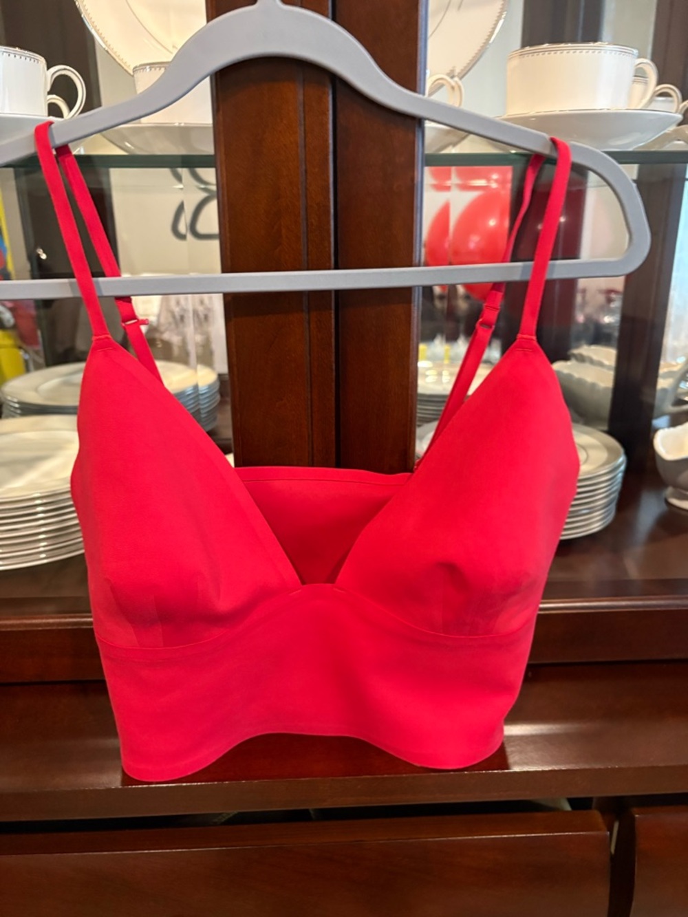 Free People Pink-Red Bralette Crop Top